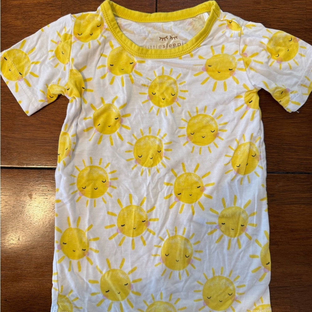 Little Sleepies Bamboo Kids Sun Print T- Shirt - Yellow